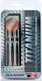 Elkadart Titanium 90% Tungsten Soft Tip Darts With Storage/Travel Case, Black, 18 Grams,One Size