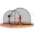 VEVOR Baseball Batting Cage, 12.0 x 10.2 x 7.6 FT Freestanding Portable Batting Cage, Hitting Cages with 4-Ply Knotless Polyeste