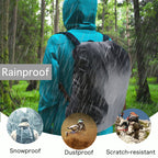 Frelaxy Waterproof Backpack Rain Cover, Upgraded Triple Waterproofing, Antislip Cross Buckle Strap (Orange, M (For 25L-35L Backp