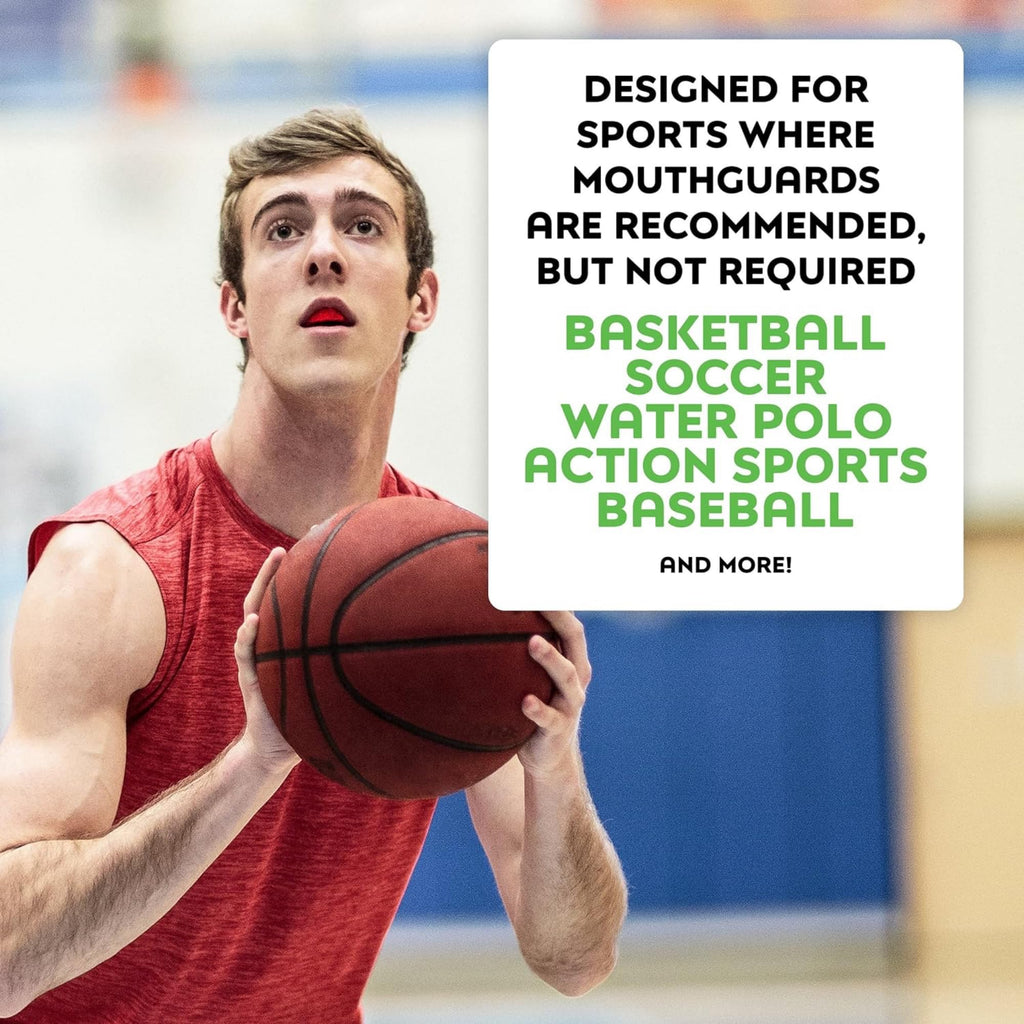 Sisu Go Minimalist Sports Mouth Guard For Basketball, Soccer, -Baseball, Custom Fit For Youthadults, Charcoal Black
