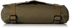 Retro Hungarian Shoulder Bag With Plain Flap - Olive Drab