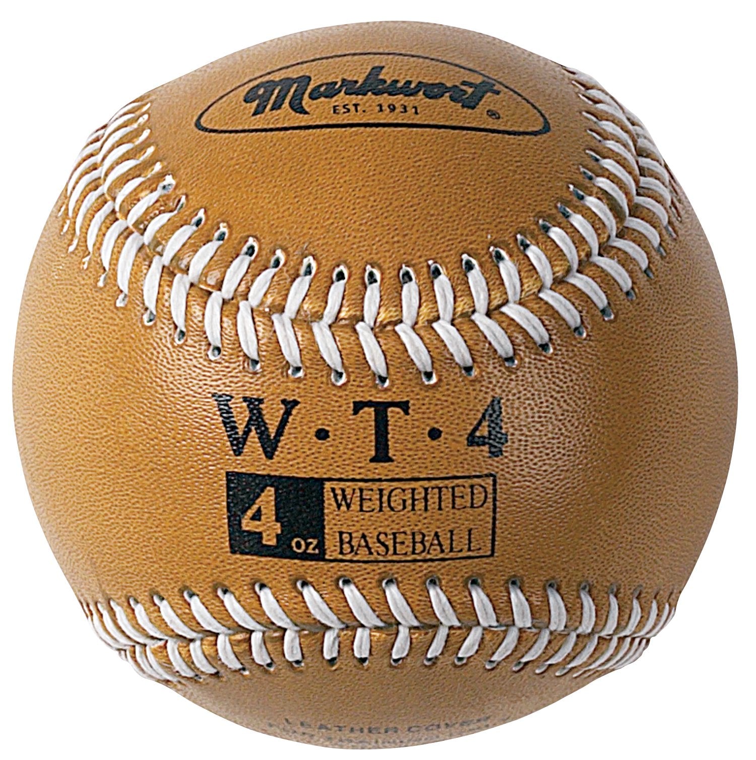 Markwort Weighted 9-Inch Baseballs-Leather Cover (Individually Boxed), Gold