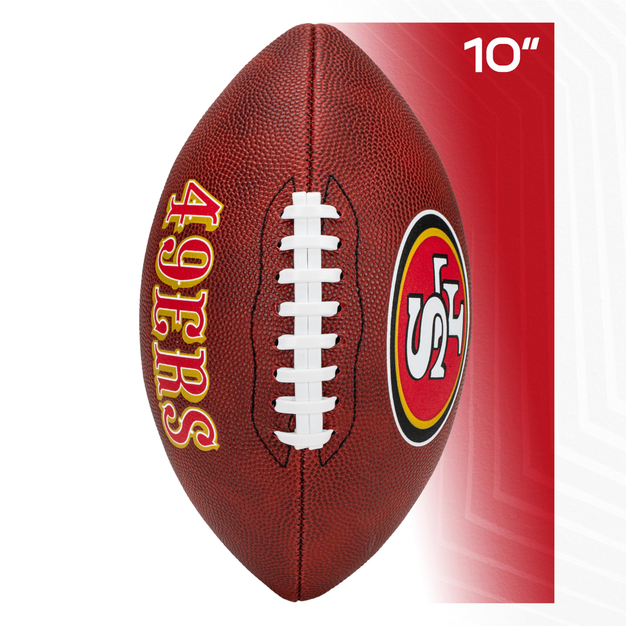 Franklin Sports Nfl San Francisco 49Ers Football - Youth Junior Size Football For Kids - Official Nfl Team Logo + Colors Youth B