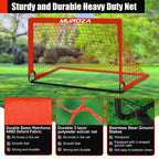 Kids Soccer Goals For Backyard Set, 2 Pack Of 6X4 Ft Portable Pop Up Soccer Nets With Soccer Ball, Agility Ladder, Cones, Comple