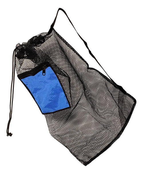 101Snorkel Blue Mesh Drawstring Aquatic Snorkel Swim Snorkel Sport Bag