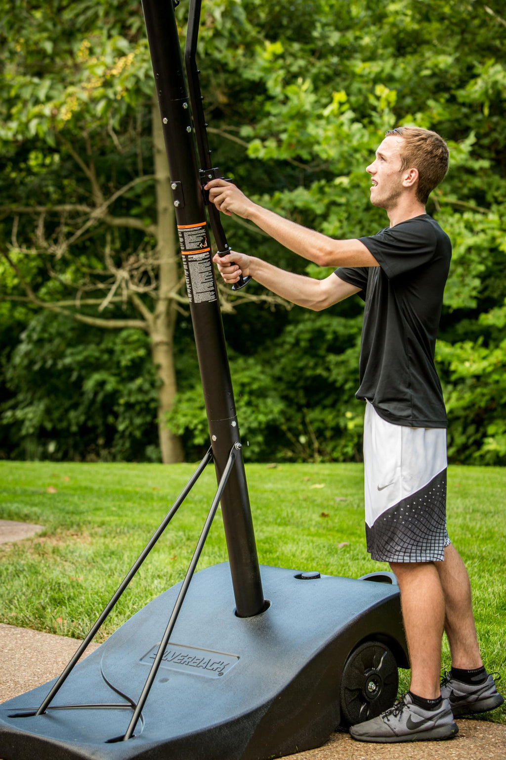Silverback NXT Portable Adjustable 10-ft Outdoor Basketball Hoop, 50 and 54 Basketball Goal Backboard Available - Assembles in 9
