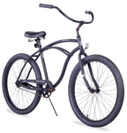 Firmstrong Urban Man Beach Cruiser Bike, Men'S Single Speed Hybrid Bicycle, 26 Inch Wheels, Aluminum, Matte Black