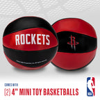 Franklin Sports Nba Houston Rockets Toy Basketballs - 2 Pack Of Kids Soft Mini Basketballs For Over The Door + Indoor Hoops - Nb