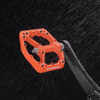 Rockbros Mountain Bike Pedals Flat Mtb Pedals Nylon Fiber Bicycle Platform Pedals For Road Mountain Bmx Mtb Bikes Orange