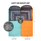 Teton Sports Celsius Regular Sleeping Bag; Great For Family Camping , Orange Poly Liner, 80 X 33-Inch, Right