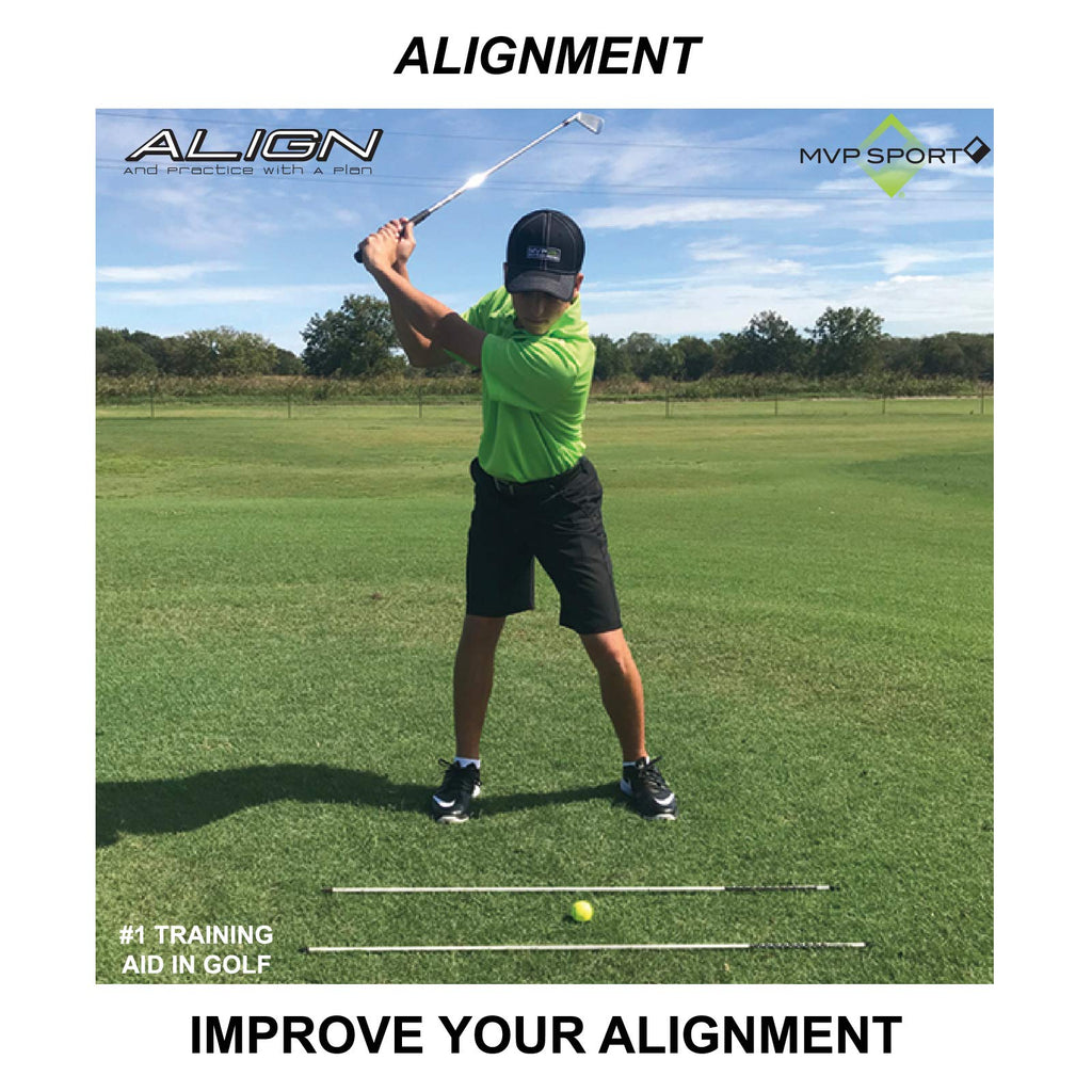 Mvp Sport Golf Alignment Rods (Morodz) Training Aid 2-Pack (Blue)