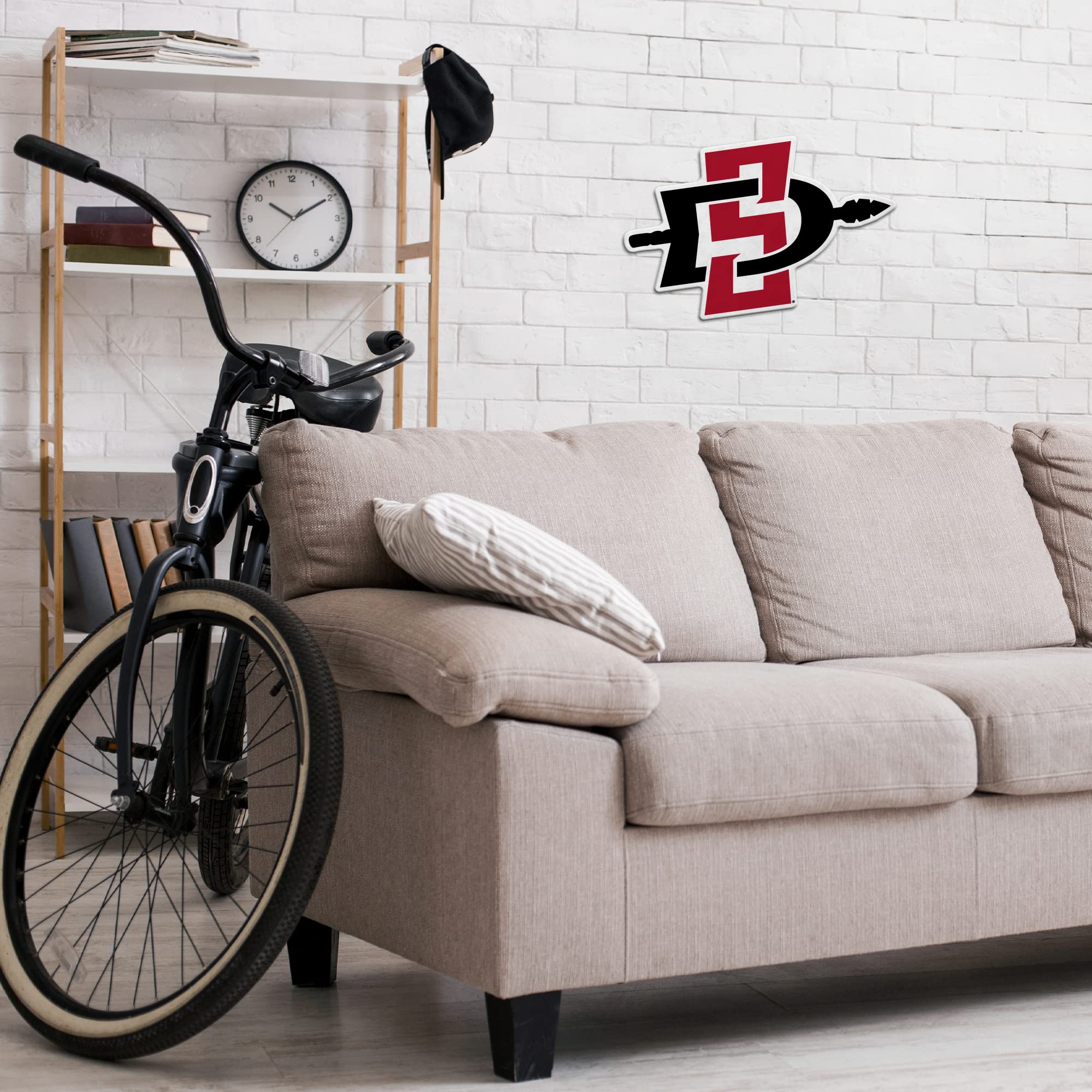 Rico Industries Ncaa San Diego State Aztecs - Sdsu Primary Shape Cut Pennant - Home And Living Room D  Cor - Soft Felt Ez To Han
