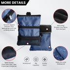 Finger Ten Golf Pouch Bag For Valuables Tee Color With 4 Golf Pencil Pack, Zippered Pocket Gear Clip Hook To Bag (Blue Pouch Bag