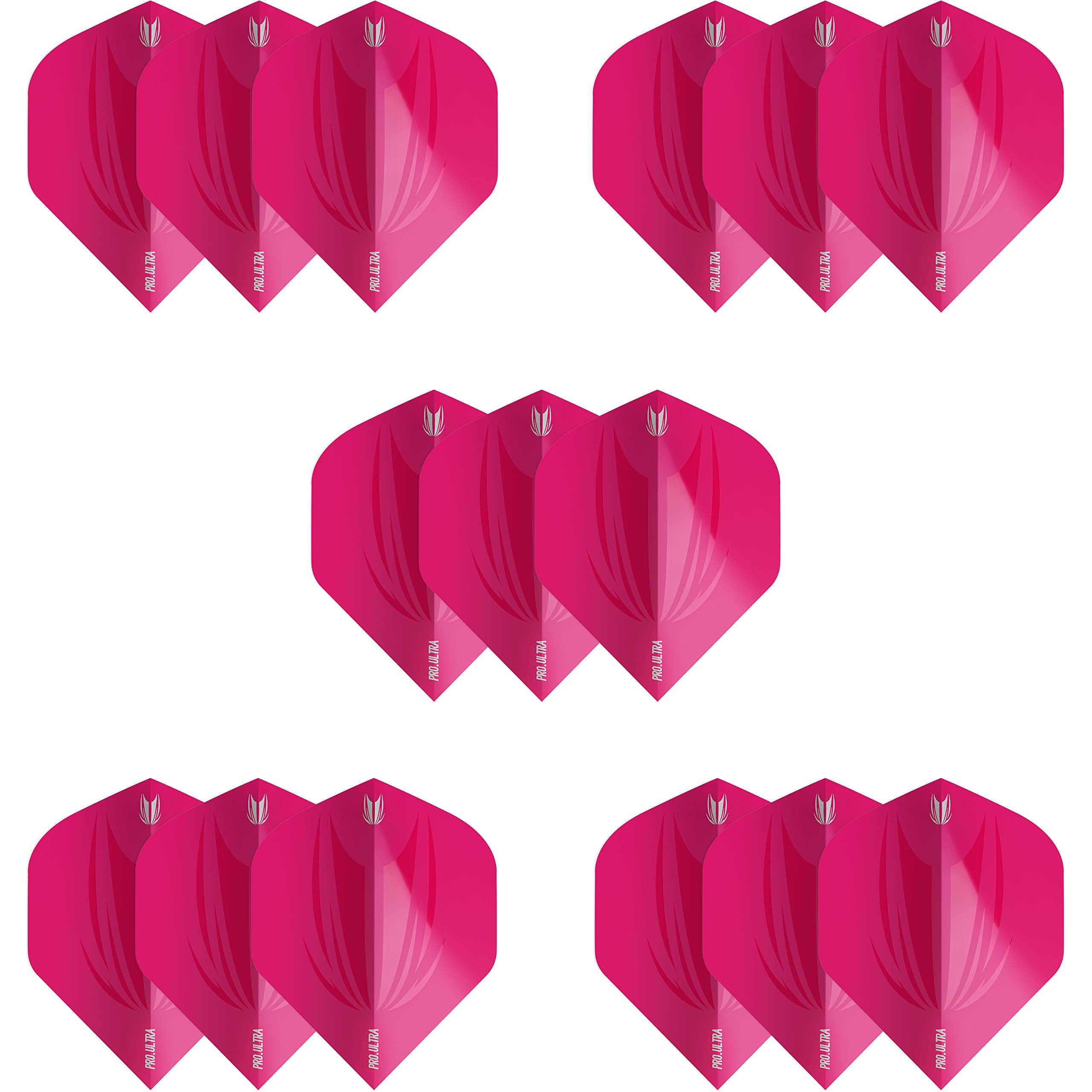 Target Darts 5 X Sets Of Id Pro Ultra Pink No2 Dart Flights - 15 In Total
