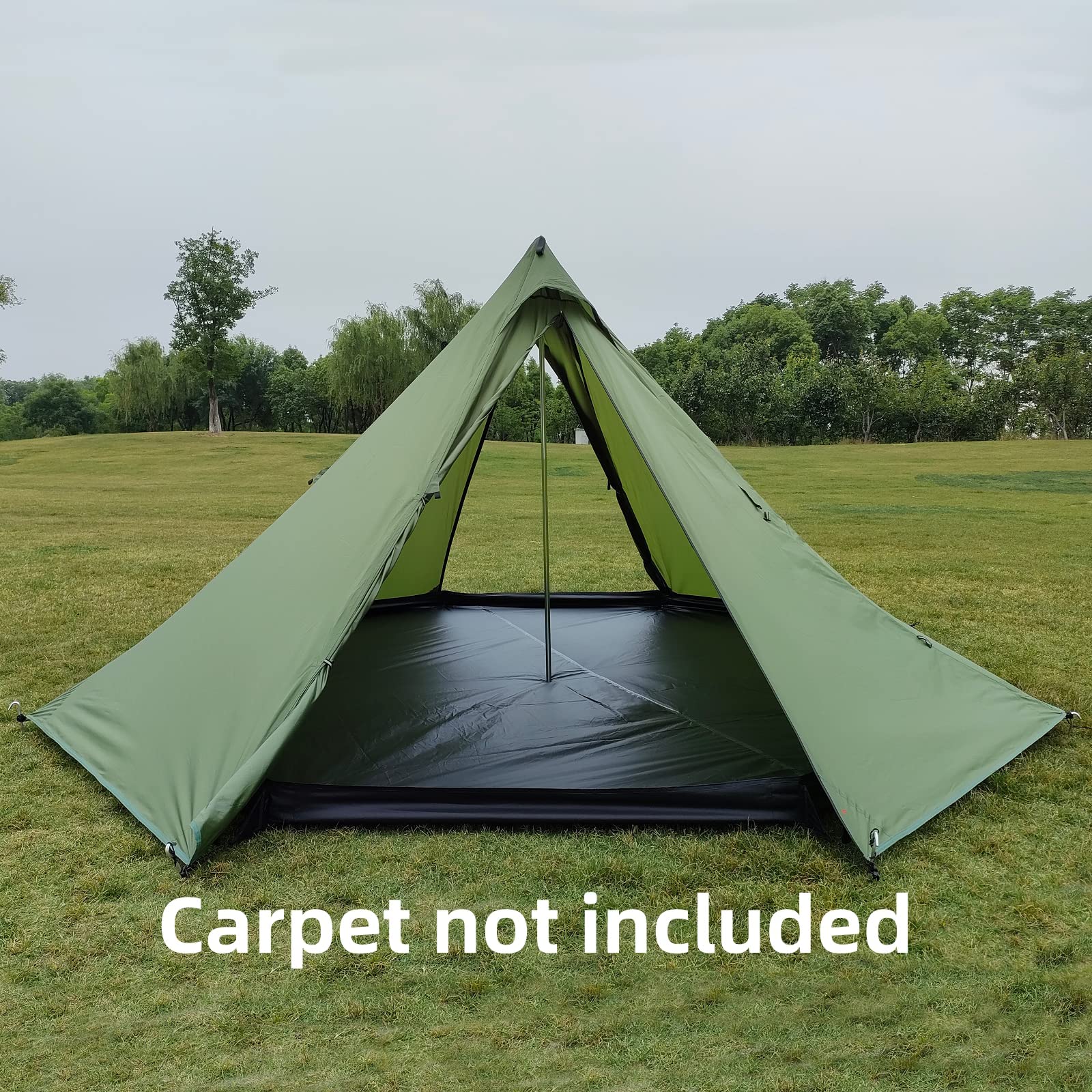 Longeek 4 Person Camping Tent 4 Seasons Backpacking Ultralight Easy Up Hot Tipi