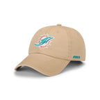 Foco Men'S Miami Dolphins-Khaki Cap Nfl Logo Casual Hat, Team Color