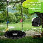 HeyZoo 48 Inch Saucer Swing, 900lbs Weight Capacity Tree Swing Sets for Backyard 2 Added Hanging Straps Adjustable Multi-Strand