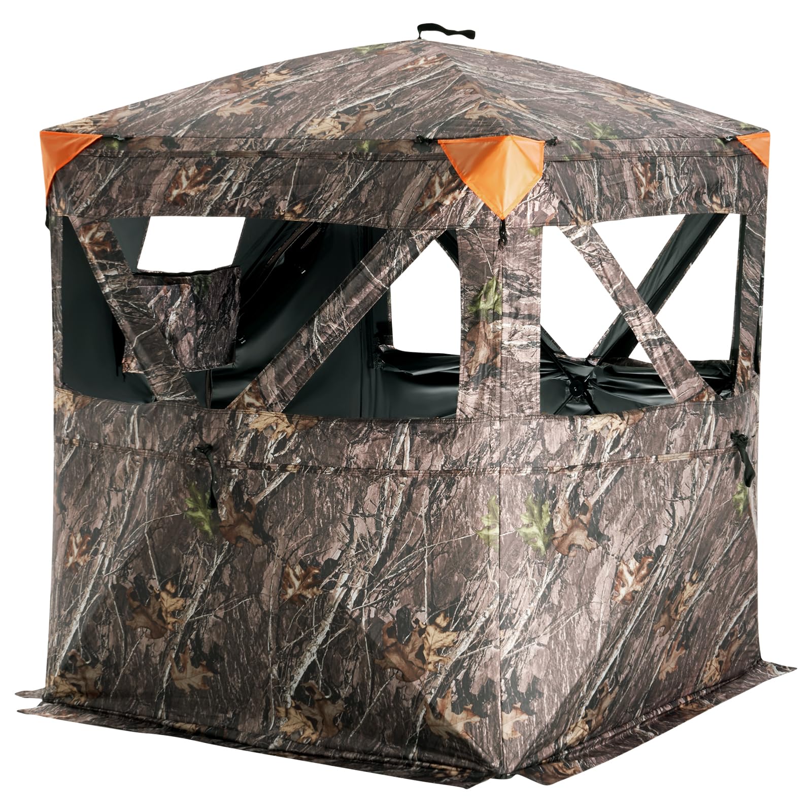 Vevor Hunting Blind, 270 See Through Ground Blind, 1-2 Person Pop Up Deer Blind For Hunting With Carrying Bag, Portable Resilien