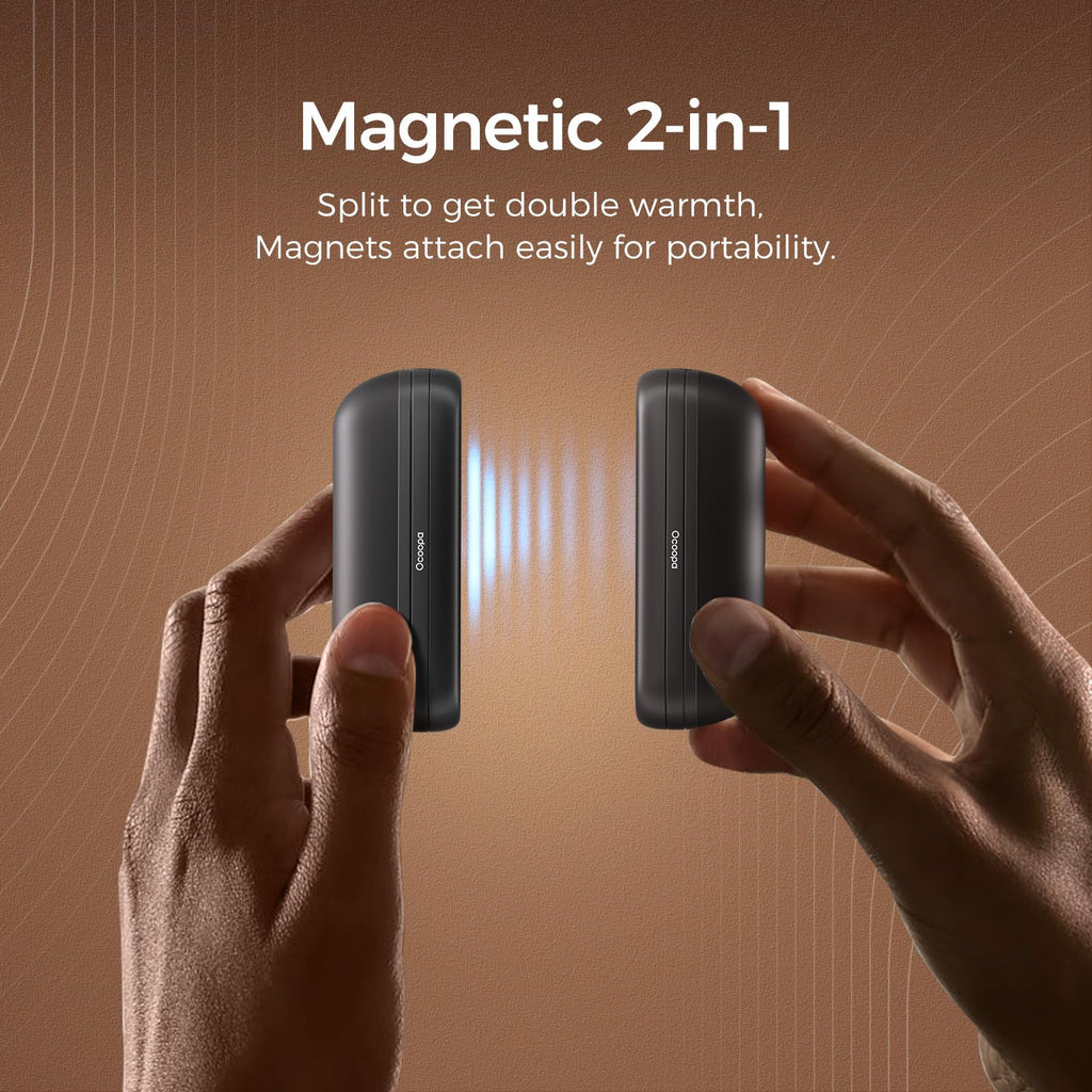 Ocoopa Hand Warmers Rechargeable 2 Pack, Electric Magnetic Handwarmers 5200Mah, Portable Pocket Heater, Ul Certified, Usb-C, 3 H