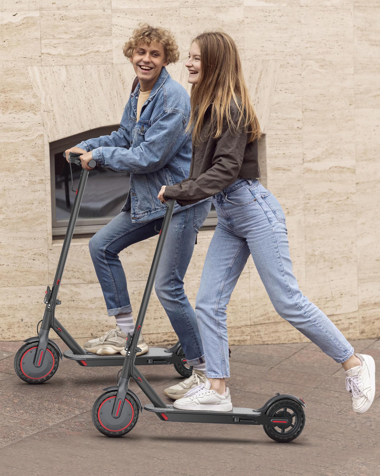 MAXSHOT V7 Electric Scooter, 350W Powerful Motor, 16MPH Top Speed,16Miles Long Range, 8.5 Solid Tires Folding Commuter Escooter