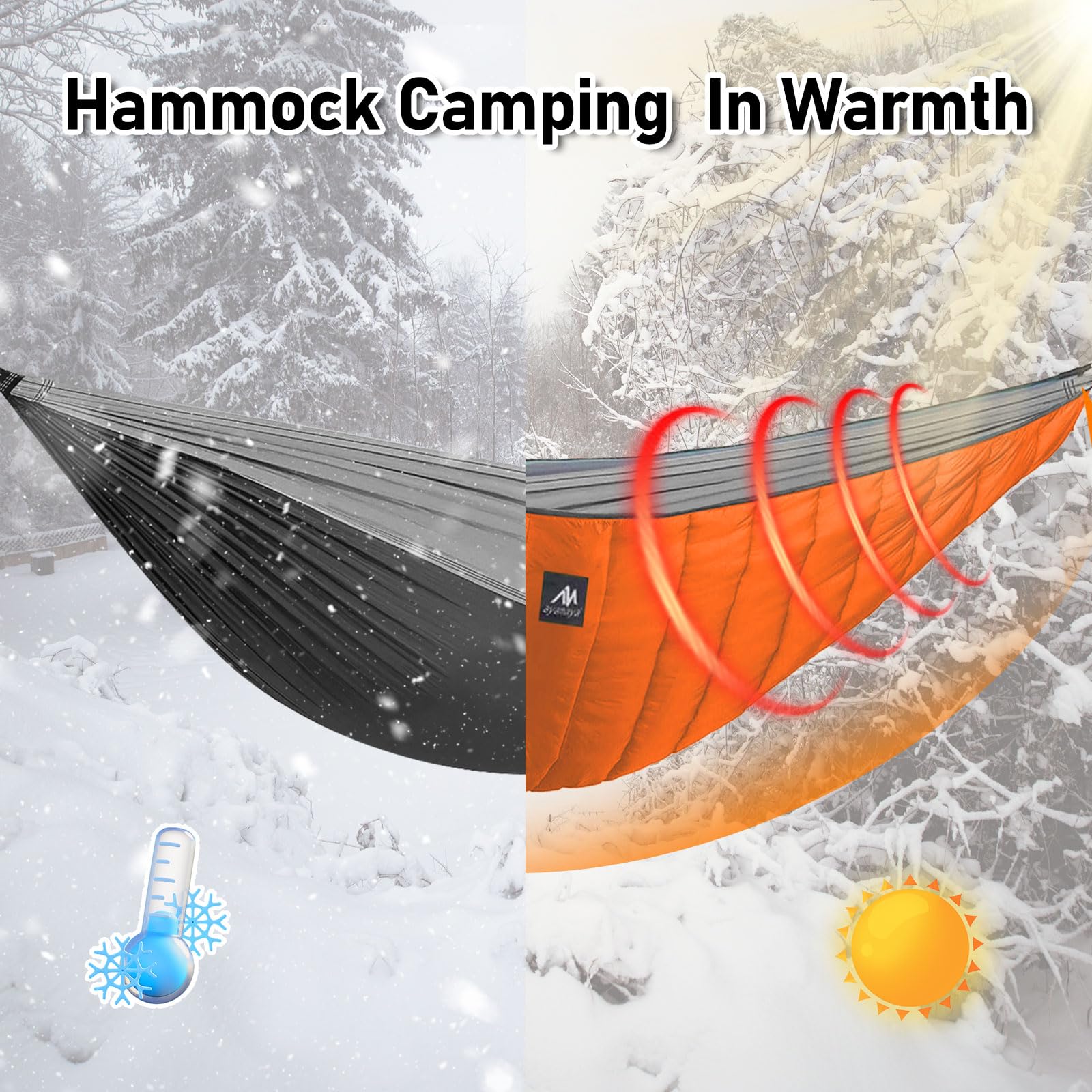 Ayamaya Single & Double Hammock Underquilt Full Length Big Size Under Quilts For Hammocks, Camping Backpacking Essential, Winter