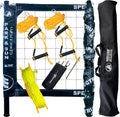 Park & Sun Sports Spectrum Classic: Adjustable Professional Outdoor Volleyball Net System, Navy Net - Ideal for Beach, Grass, an