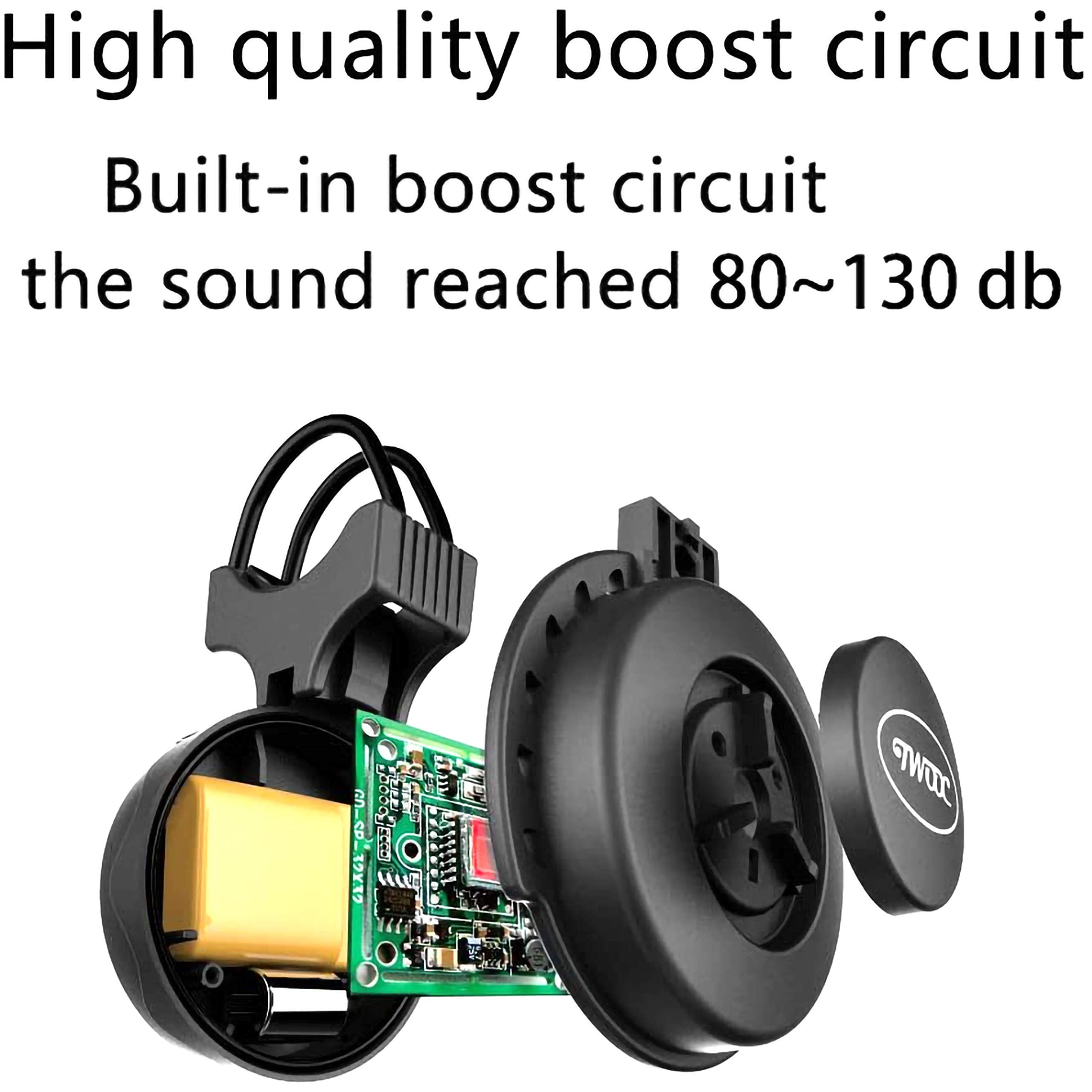Kewayo Electric Bike Horn, Electronic Bicycle Bell 80~100 Db Waterproof Usb Rechargeable Bicycle Bell Upgrade Adjustable Volume