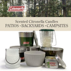 Coleman Citronella Candle 18oz - 30+ Hour Burn Time, Outdoor Candle with Single Wick & Recyclable Tin for Camping, Patio, & Back