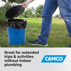 Camco Toilet Waste Bags -Durable Double Bag Design Is Leak-Proof, Inner Bag Gels Any Liquid, Great For Camping, Hiking And Hunti