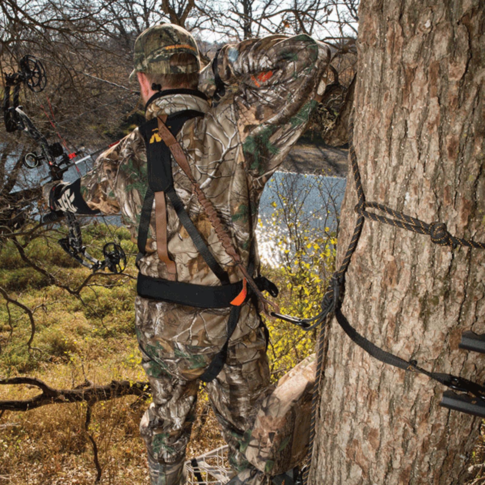 MUDDY Safeguard Youth Combo Safeguard Harness, Linemans Rope, Tree Strap, Suspension Relief Strap, & Carabiner Super Light Easy