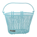 BIRIA Basket with Hooks Blue, Front, Removable, Wire mesh Small Bicycle Basket, Blue