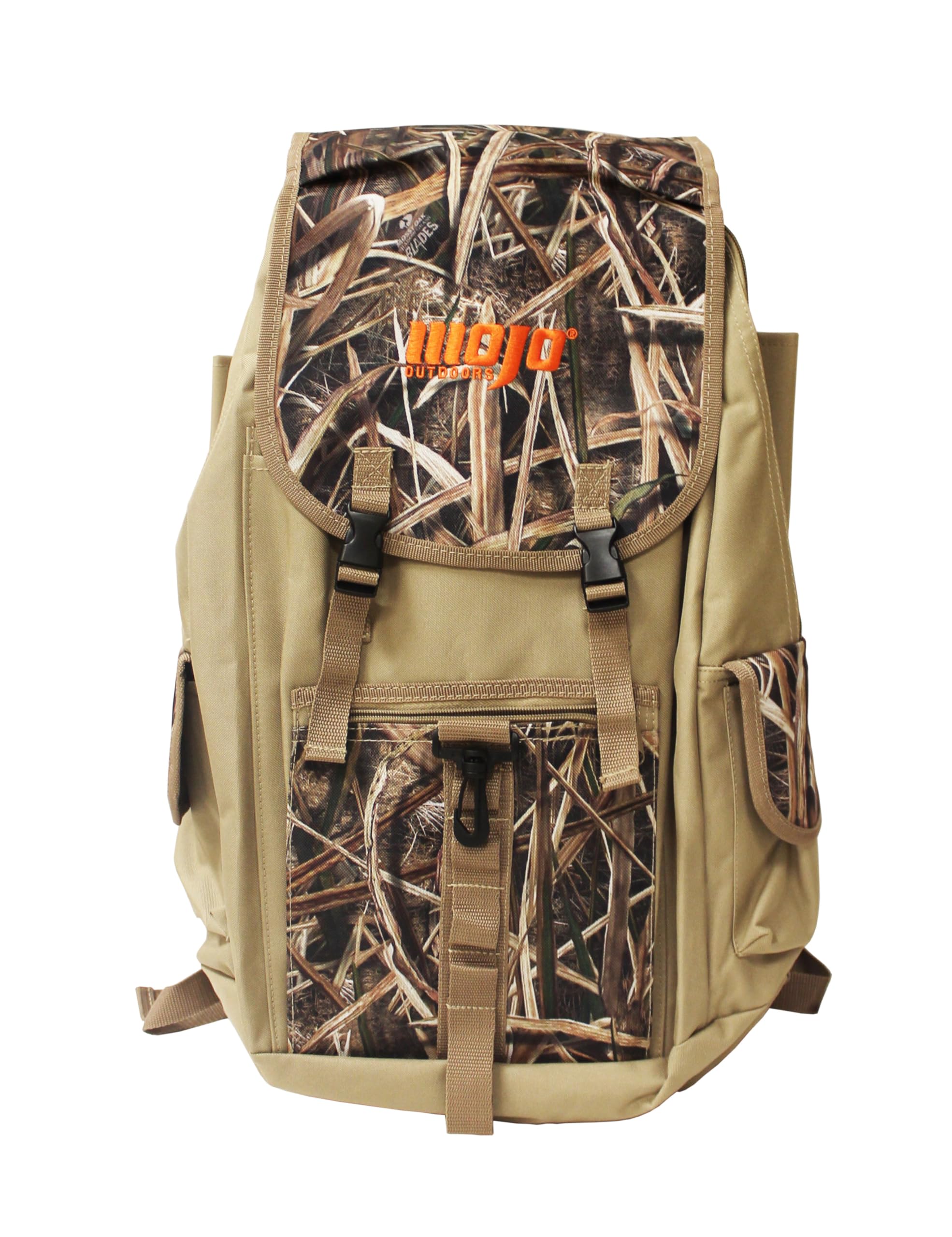 Mojo Outdoors Mojo Pack, Padded Straps, Zippered Closure, Weather Flap Decoy Backpack For Duck Hunting, Beige, One Size, (Hw2310