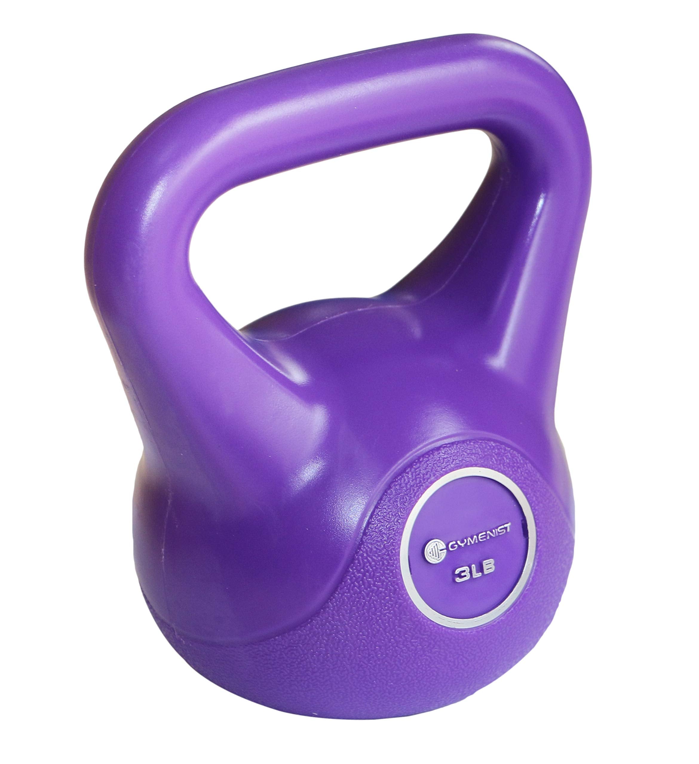 GYMENIST Exercise Kettlebell Fitness Workout Body Equipment Choose Your Weight Size (3 LB)
