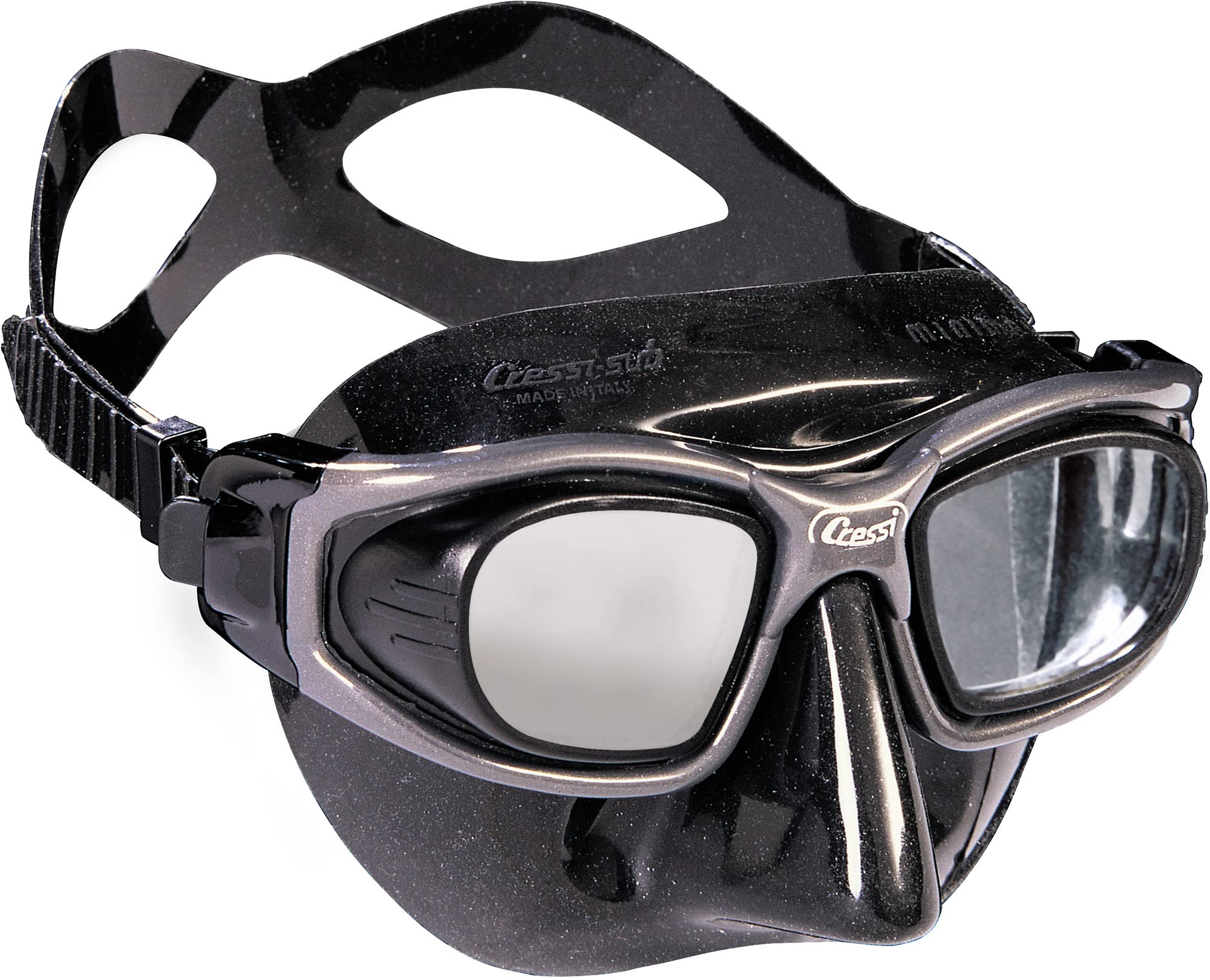Cressi Freediving 2-Flat Lens Mask - Low Internal Volume - Perfect Vision - Minima: Made In Italy