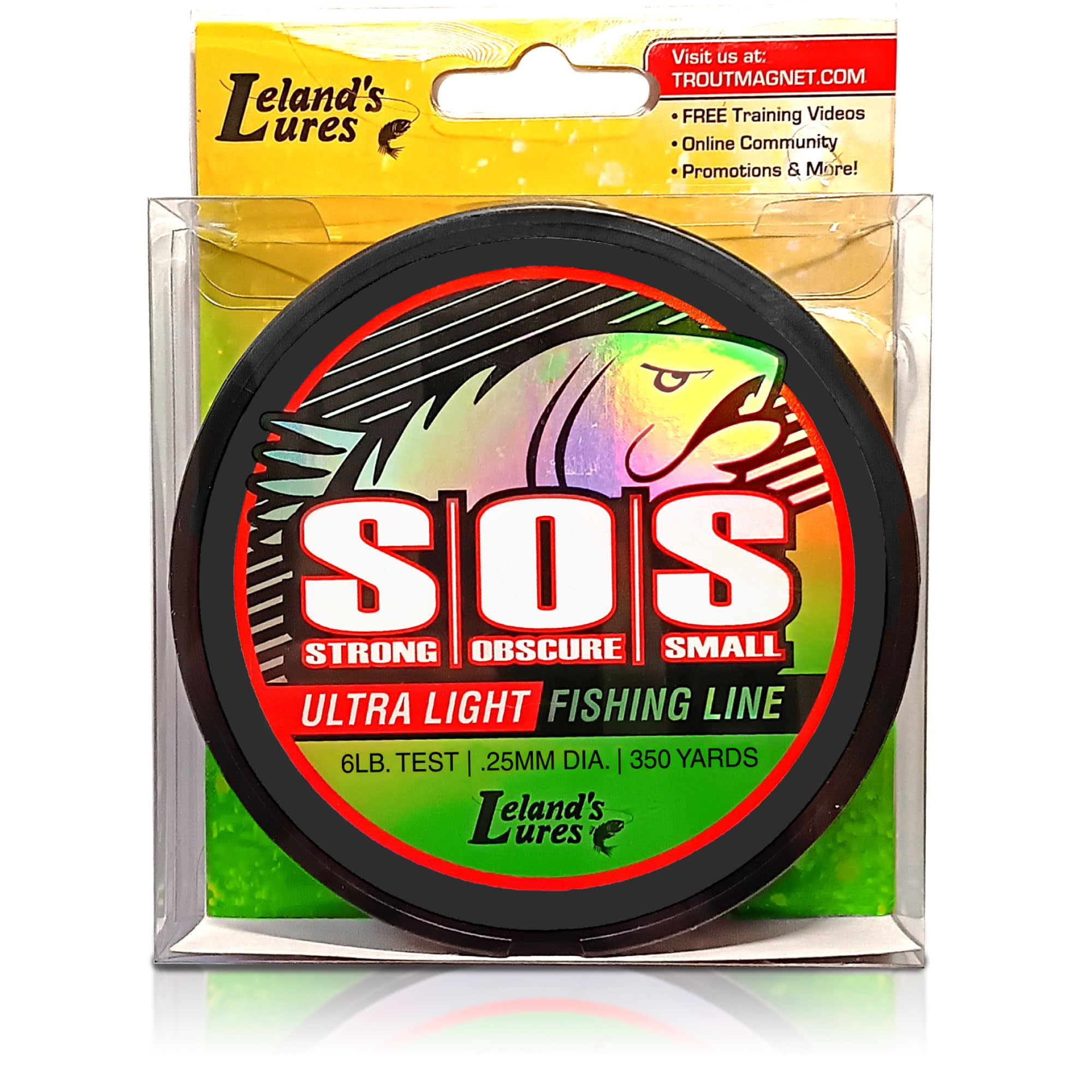 Trout Magnet Lelands Lures S.O.S. Fishing Line, Fishing Equipment and Accesories, 350 yd, 4 lb Test, (87665)