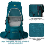 N Nevo Rhino Internal Frame Hiking Backpack 4050606580L, Mountain Climbing Camping Backpack Daypack Waterproof Rain Cover