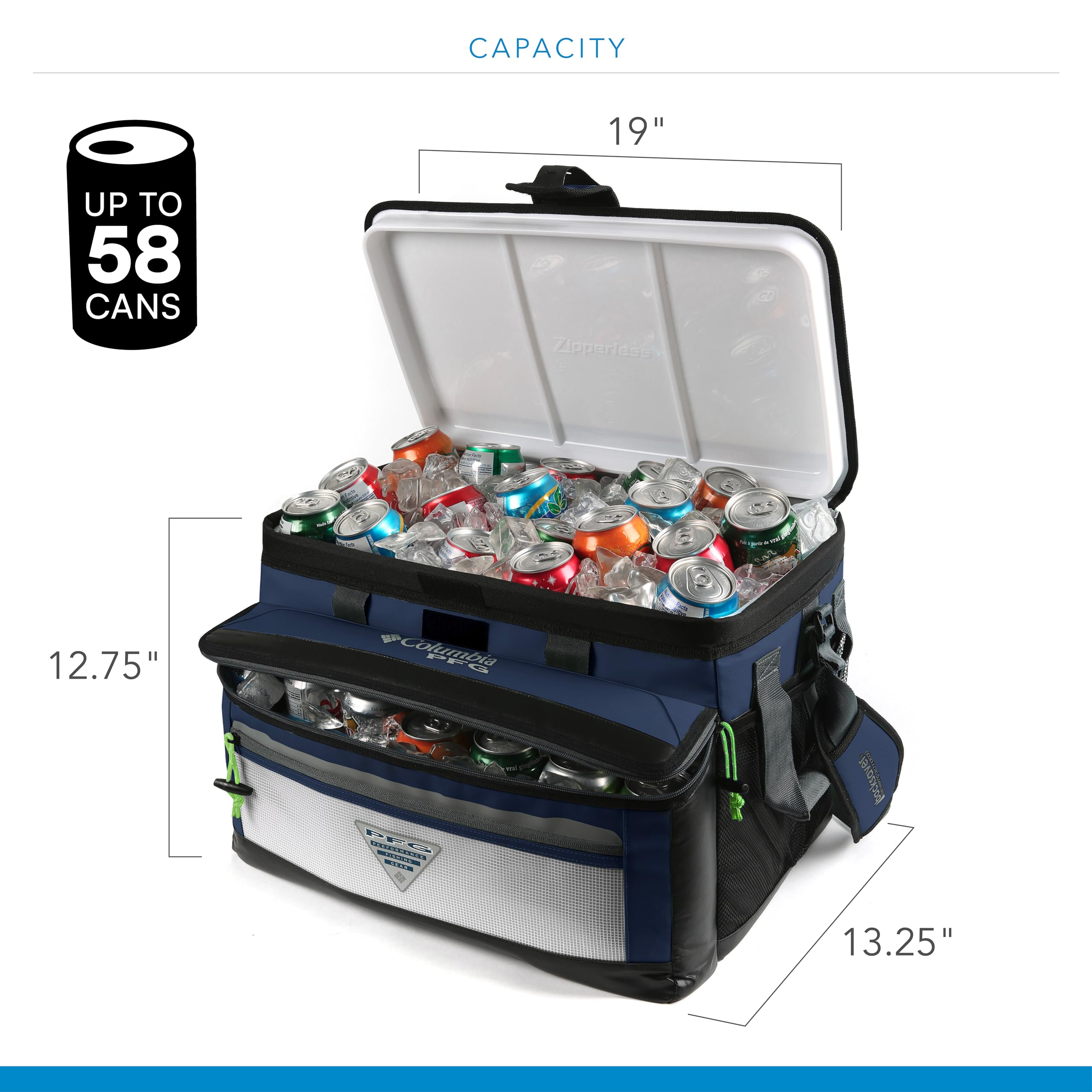 Columbia Pfg Brewha Thermal Pack Cooler - 58 Can Zipperless Hardbody Cooler With Thermacool High Performance Insulation, Hardbod
