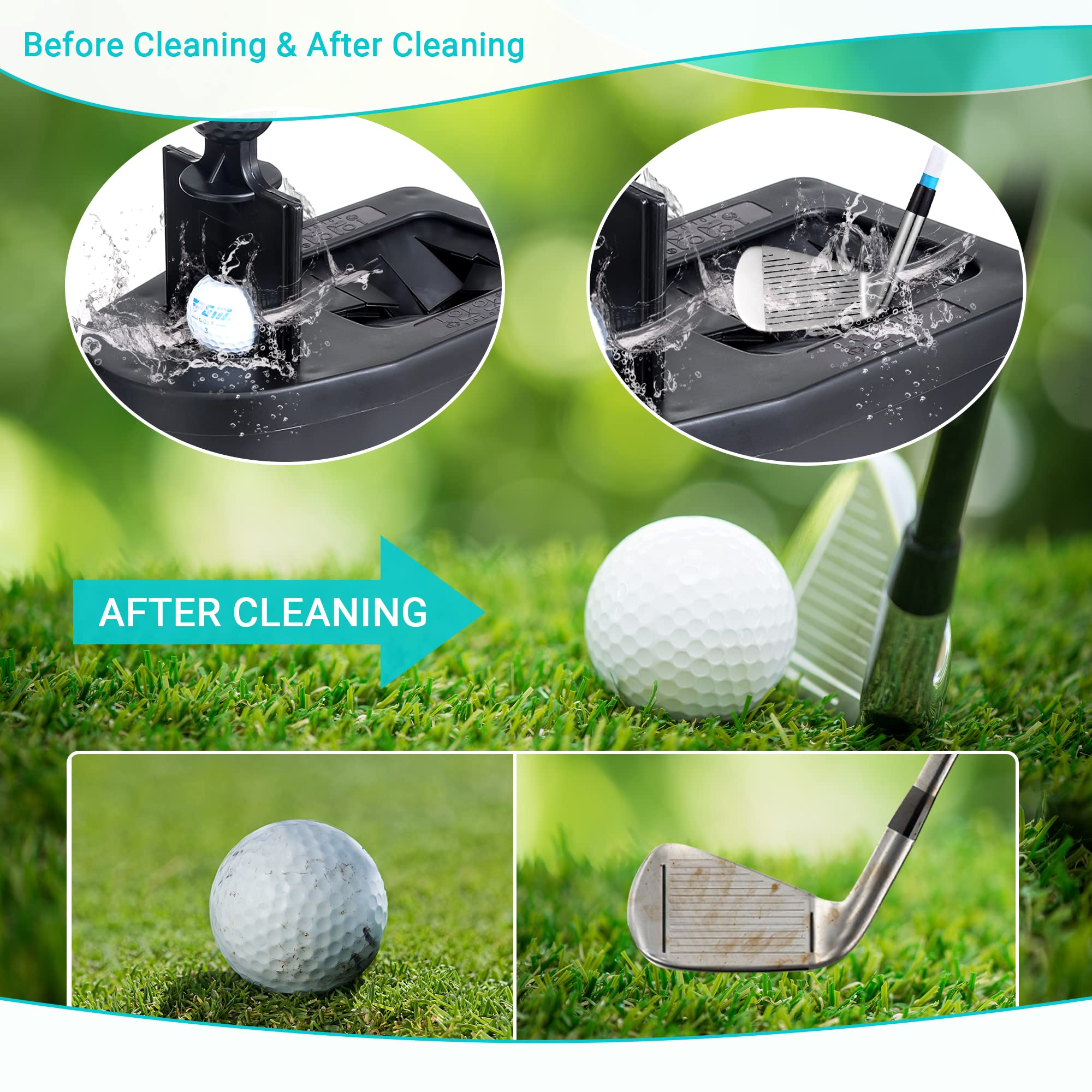 10L0L Golf Cart Ball Washer And Club Head Cleaner Kit Detachable Golf Club Head And Ball Washer Golf Cleaner For Ezgo Club Car Y
