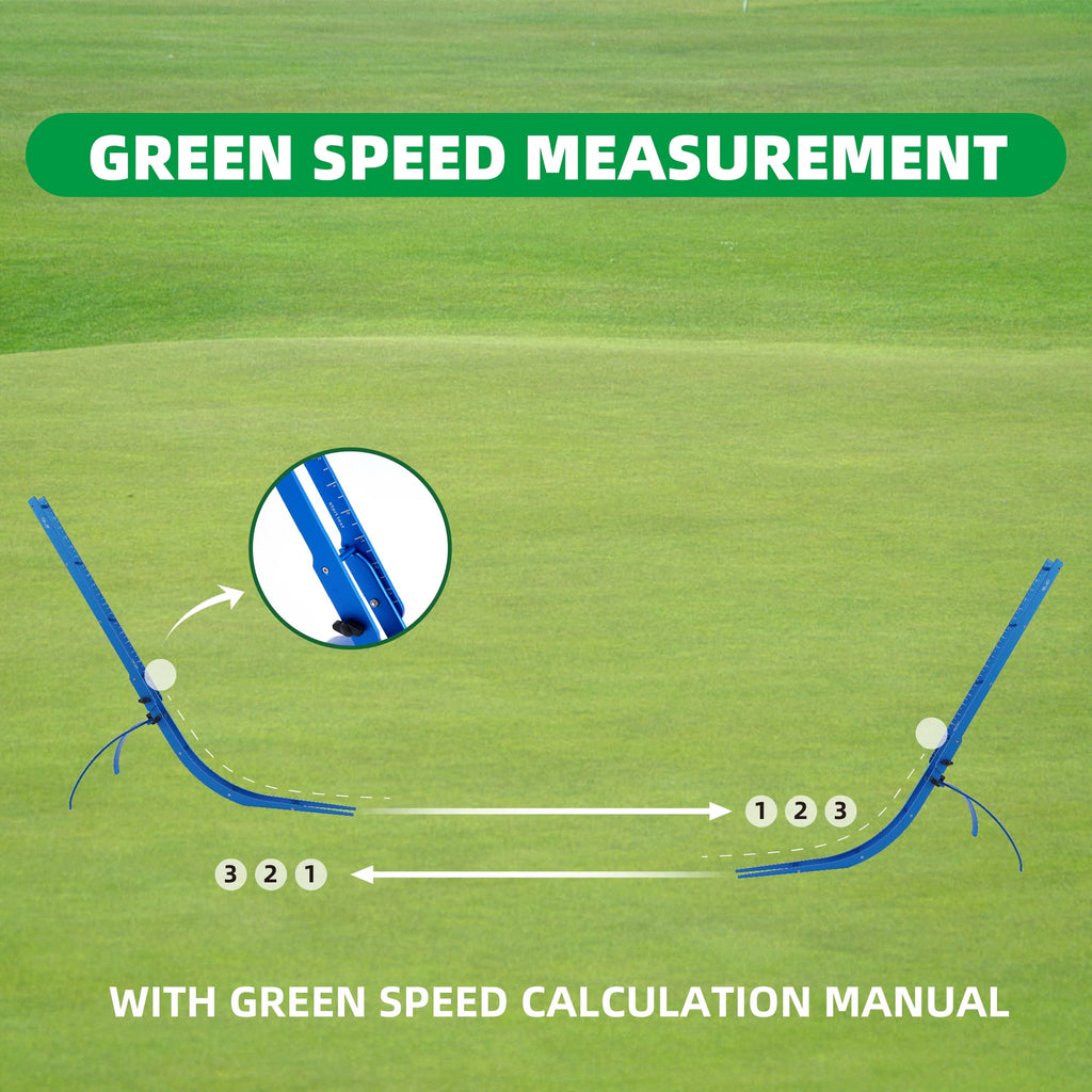 Golf Putting Trainer Foldable Golf Green Reading Tool-Ole Andigo Golf Green Reader,Green Track Reading And Green Speed Measureme