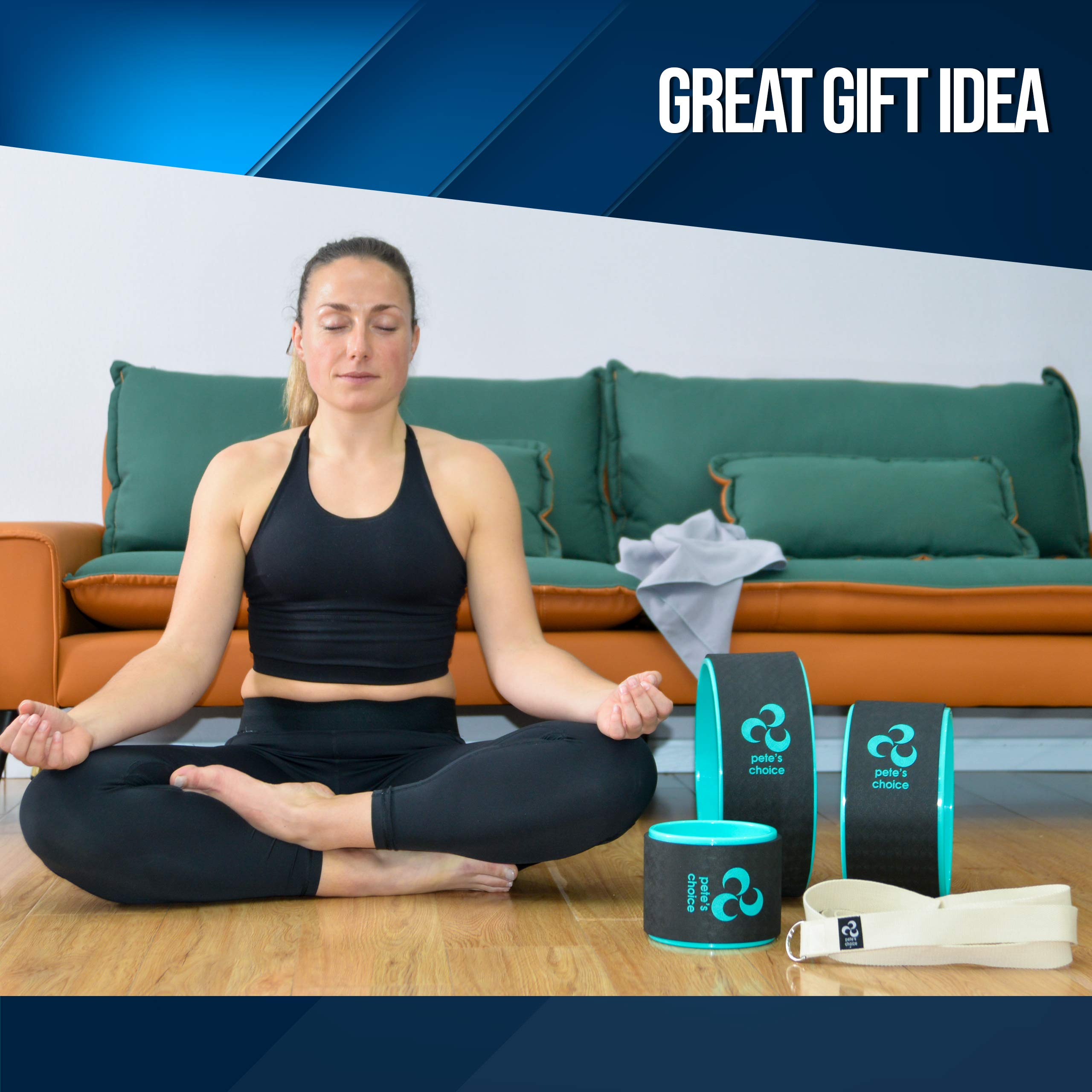 Petes Choice Yoga Wheel 3 Pack - Lose Weight, Get In Shape And Get Fit I 3 Pack Yoga Wheel Set I Home Yoga I Improve Posture