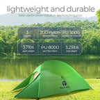 Wandelen Appalachian 2 Person 3 Season Ultralight Waterproof Windproof Tent With Footprint Easy Setup Double Layer Outdoor Tent