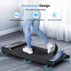 Therun Walking Pad Treadmill Under Desk, Portable Mini Treadmill For Home/Office, Walking Jogging Machine With 2.5Hp And 265 Lbs