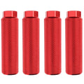 Zelerdo 2 Pairs Aluminum Alloy Bike Pegs for Mountain Bike Cycling Rear Stunt Pegs Fit 3/8 inch Axles (Pure Red, 100x28 mm)