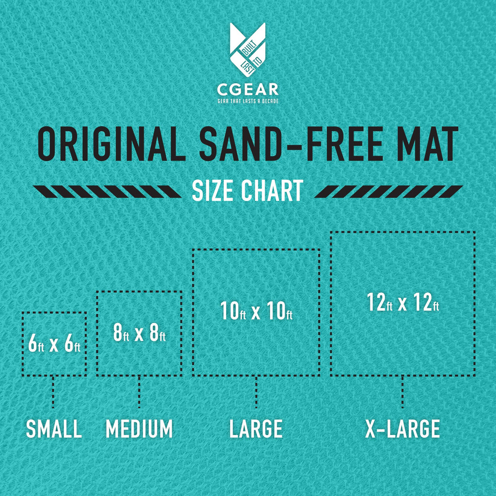 Cgear - The Original Durable Sand-Free, Water-Resistant Camping Mat For Lifelong Use As Picnic Blanket, Beach Blanket, Camping A