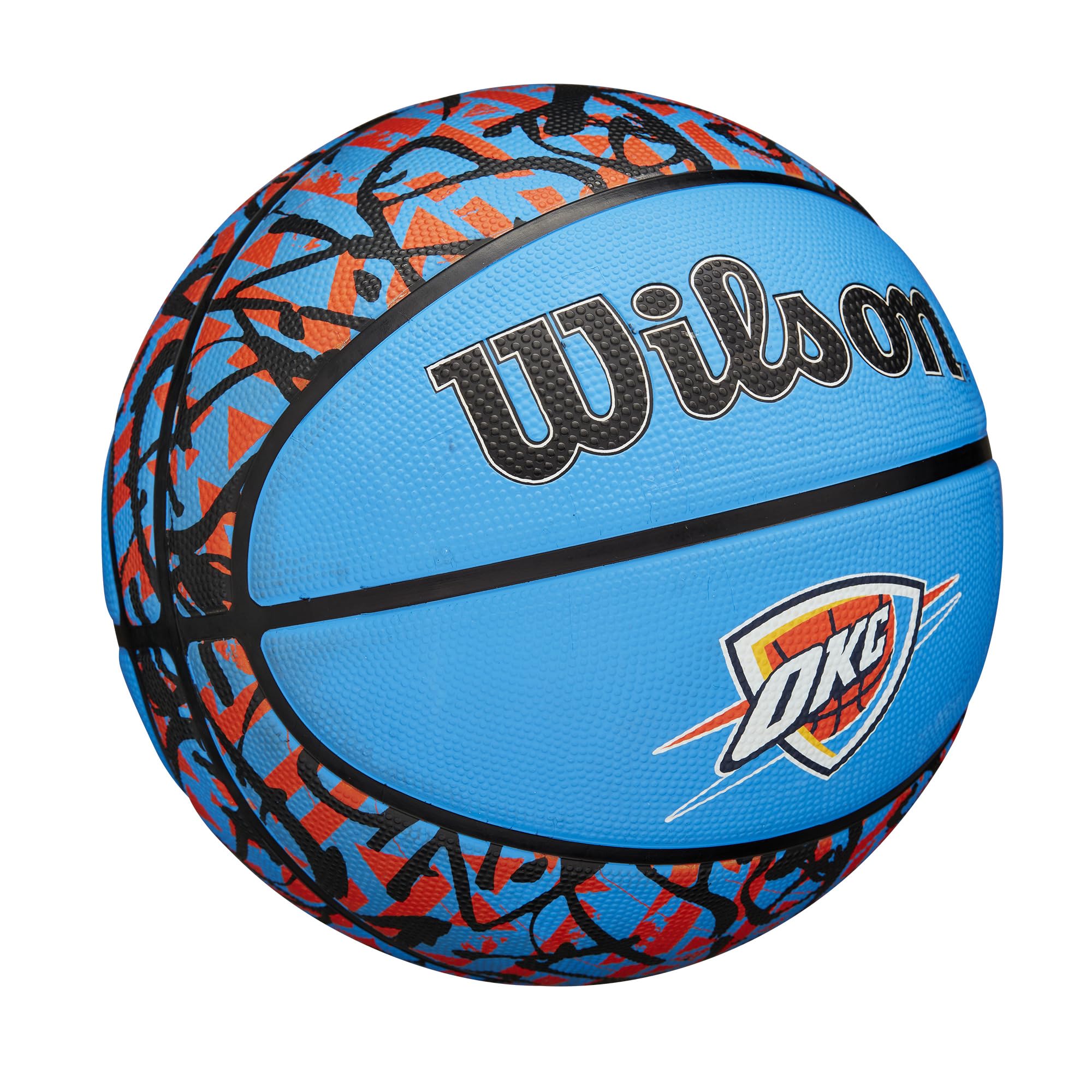 Wilson Nba Team Graffiti Basketball - Oklahoma City Thunder, Size 7-29.5''