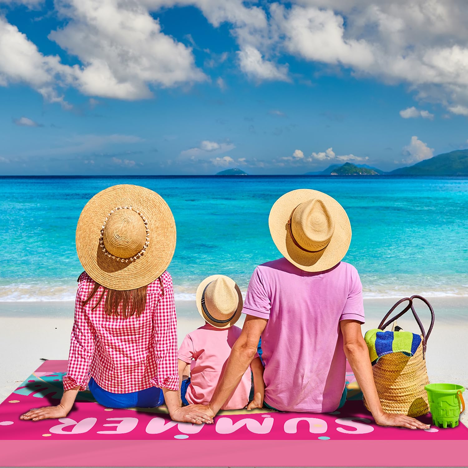 Dpwcvm Beach Blanket Waterproof Sandproof Large Beach Mat 79 X 83 For 2-4 Adults Sand Free Mat Quick Drying,Lightweight & Durabl