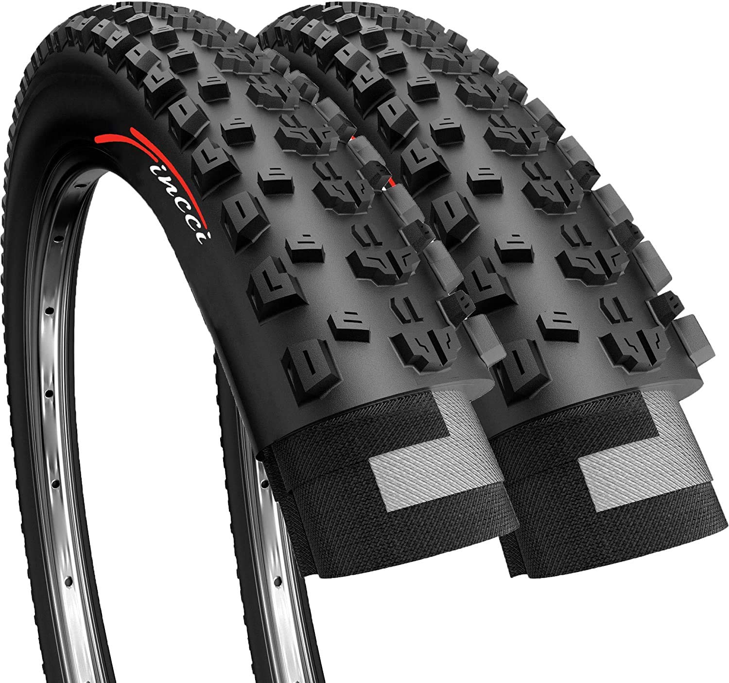 Fincci Pair Of Bike Tires 26 X 1.95 Inch 50-559 Foldable 60 Tpi All Mountain Enduro Tire For Mtb Hybrid Bike Bicycle - 26X1.95 M