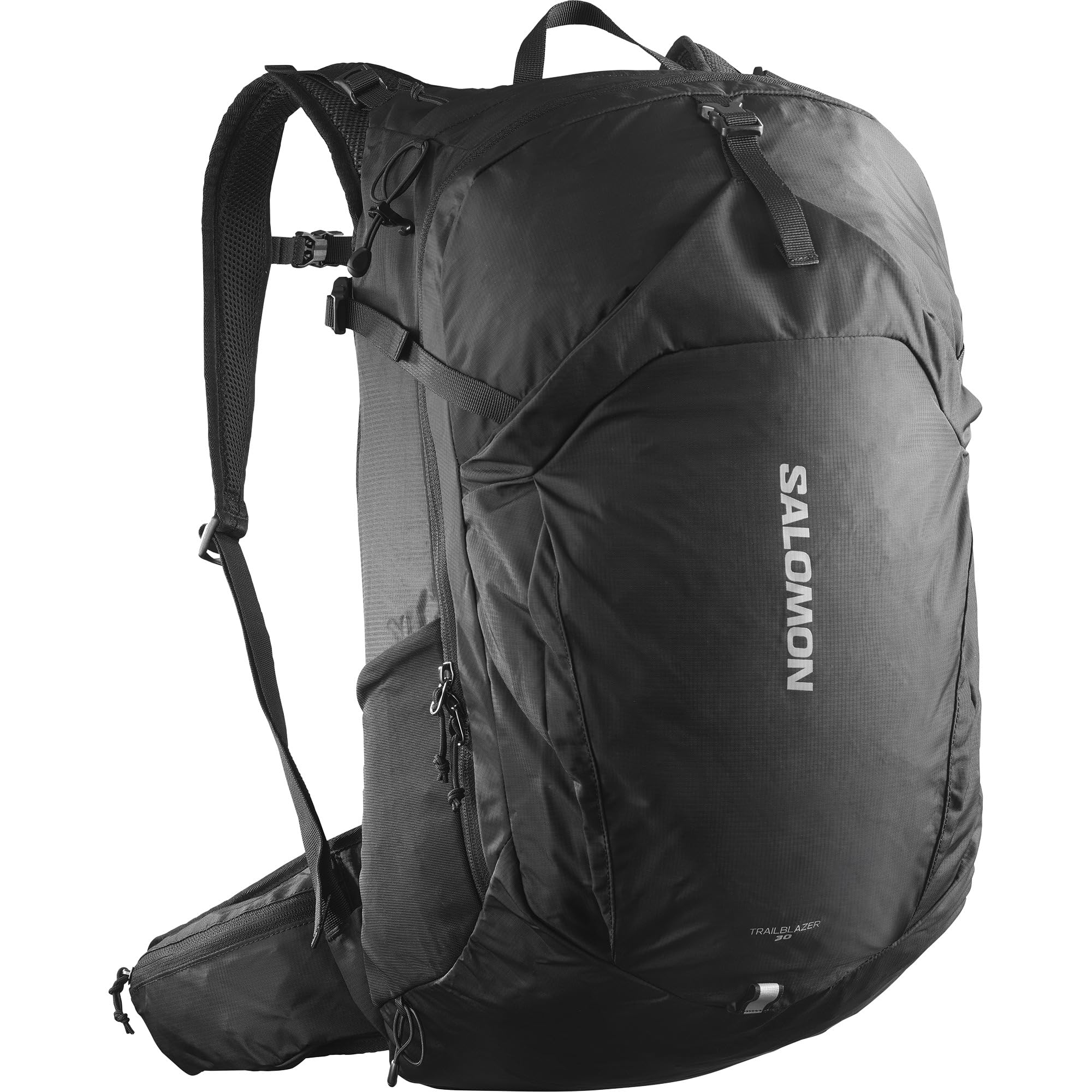 Salomon Unisex Trailblazer 30, Hiking & Trekking Backpack, 30-Liter - BLACK/ALLOY - NS