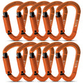 FVW 10 Pieces Heavy Duty Climbing Carabiners, 25KN UIAA Certified Auto Locking Rock Climbing Carabiners Clips for Hammocks, Swin