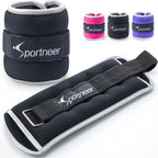 Sportneer Ankle Weights & Wrist Weights -0.5 1 2 3 4 5 Lbs Set Of 2 For Men Women Kids Strength Training Arm And Leg Weights Set